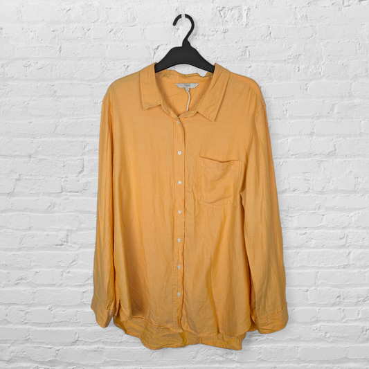 Next Yellow Orange Cotton Shirt