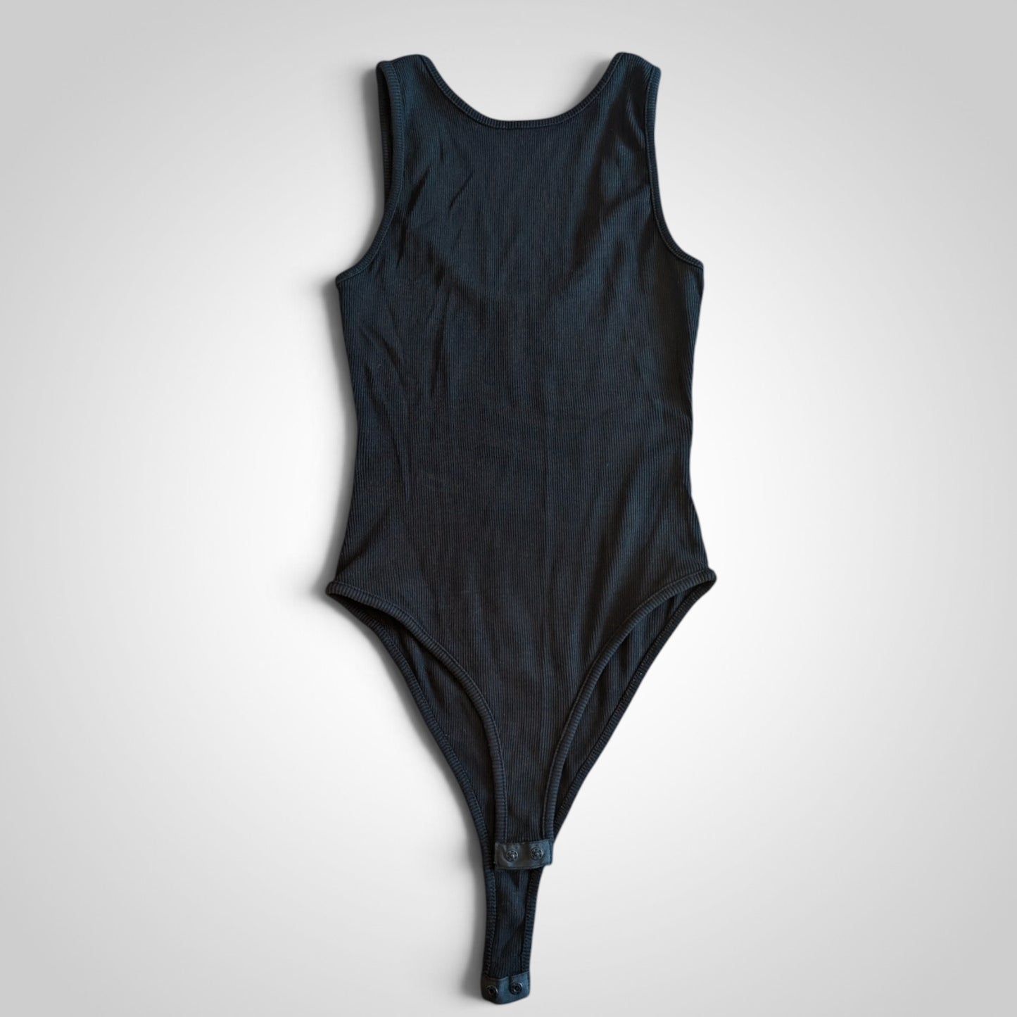 Black Ribbed Bodysuit