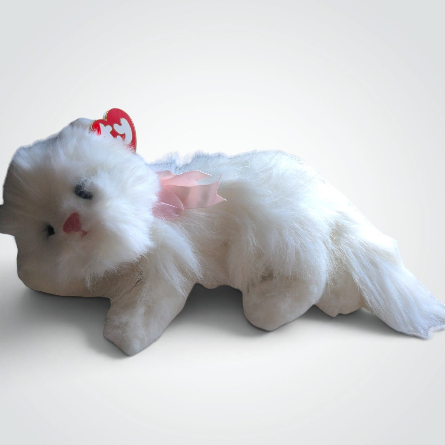 Vintage 1995 Ty Classic Fluffy White Cat Plush
