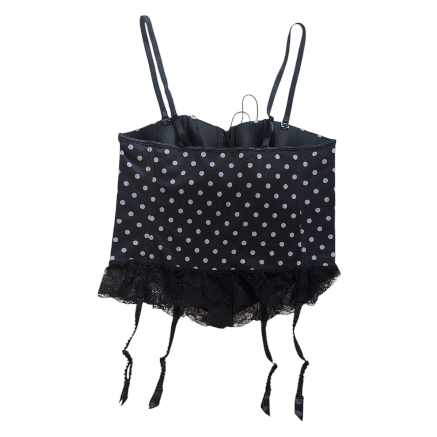 00's Black Polka Dot Corset