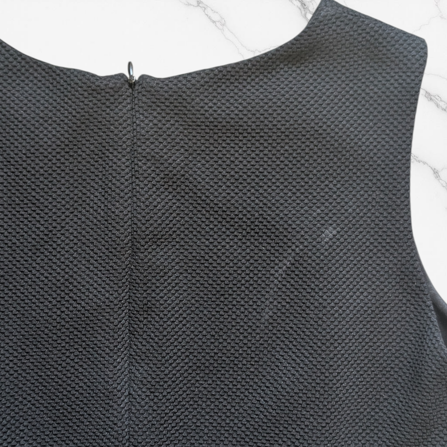 Black Textured Shift Dress