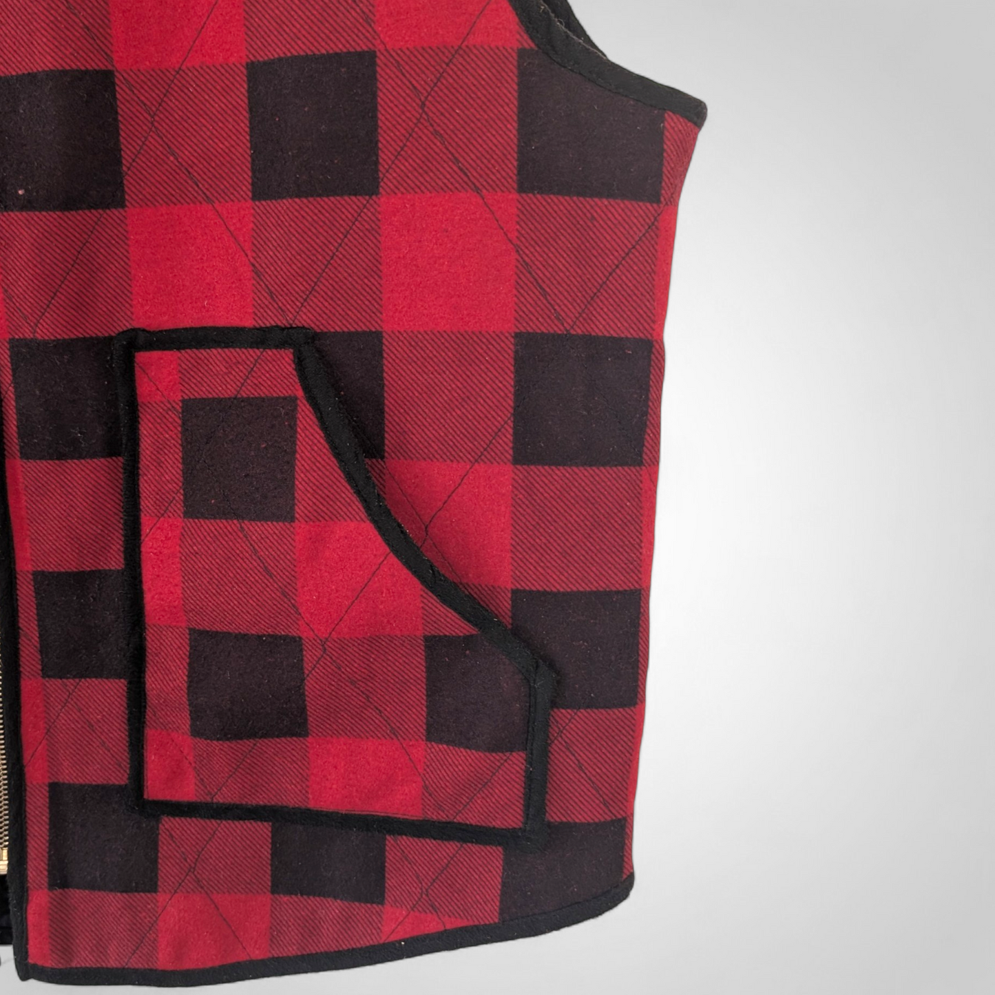 00's Grunge Checked Gilet