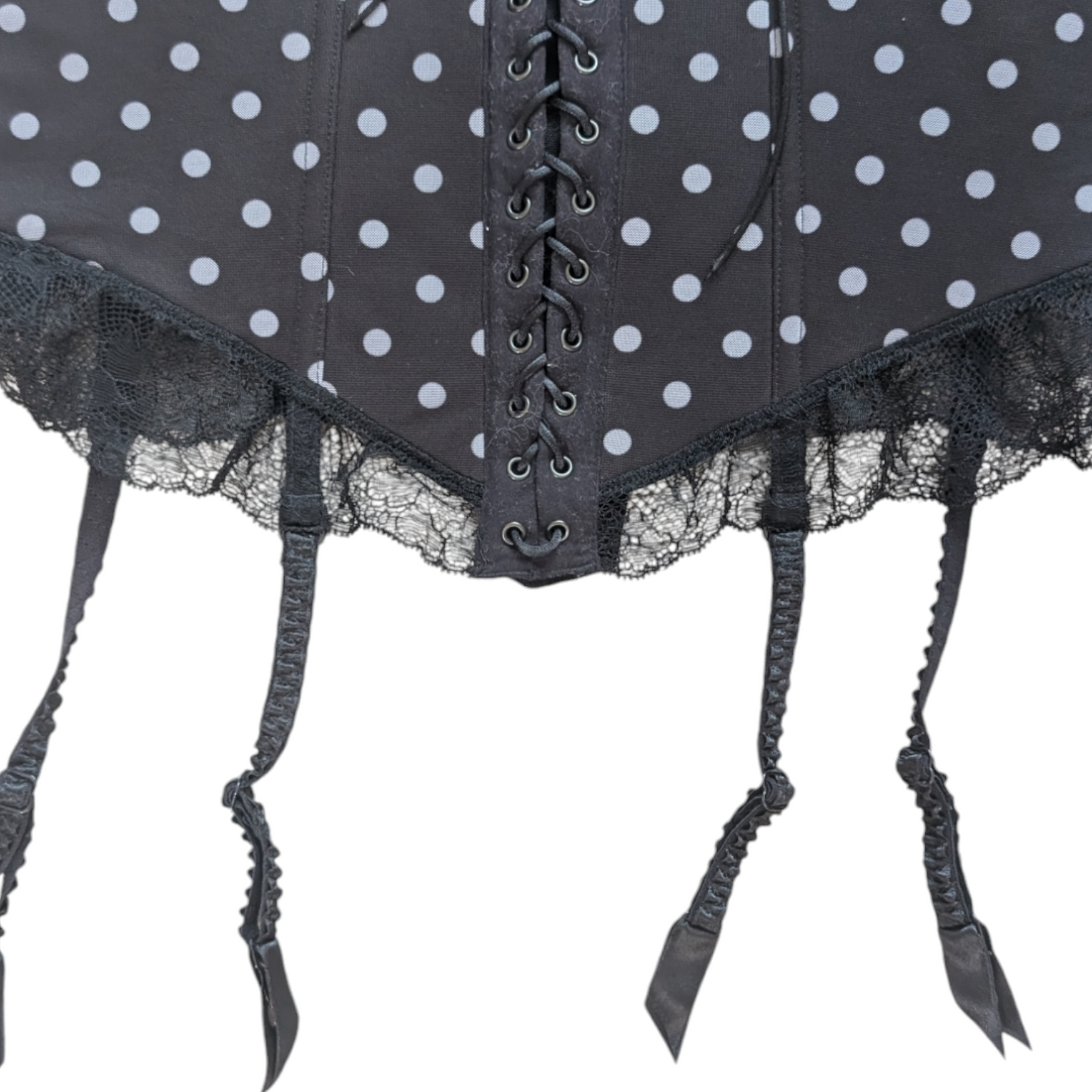 00's Black Polka Dot Corset