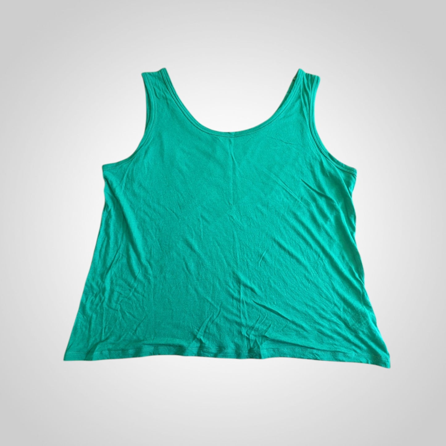 Bright Green Linen Blend Vest Top