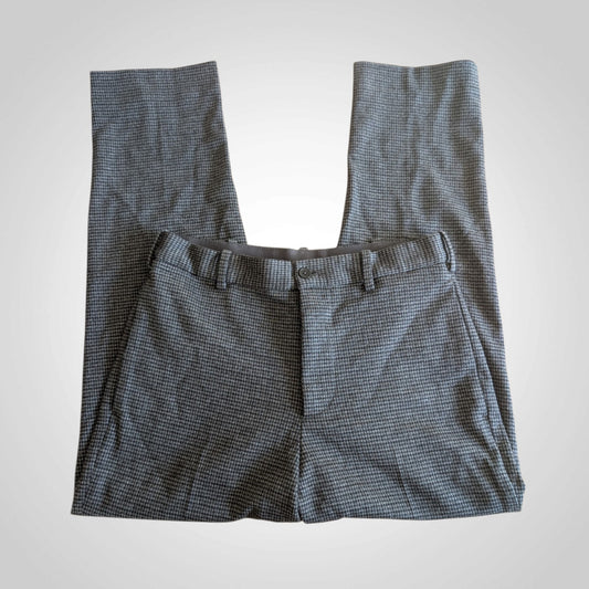 Grey Houndstooth Check Smart Ankle Trousers