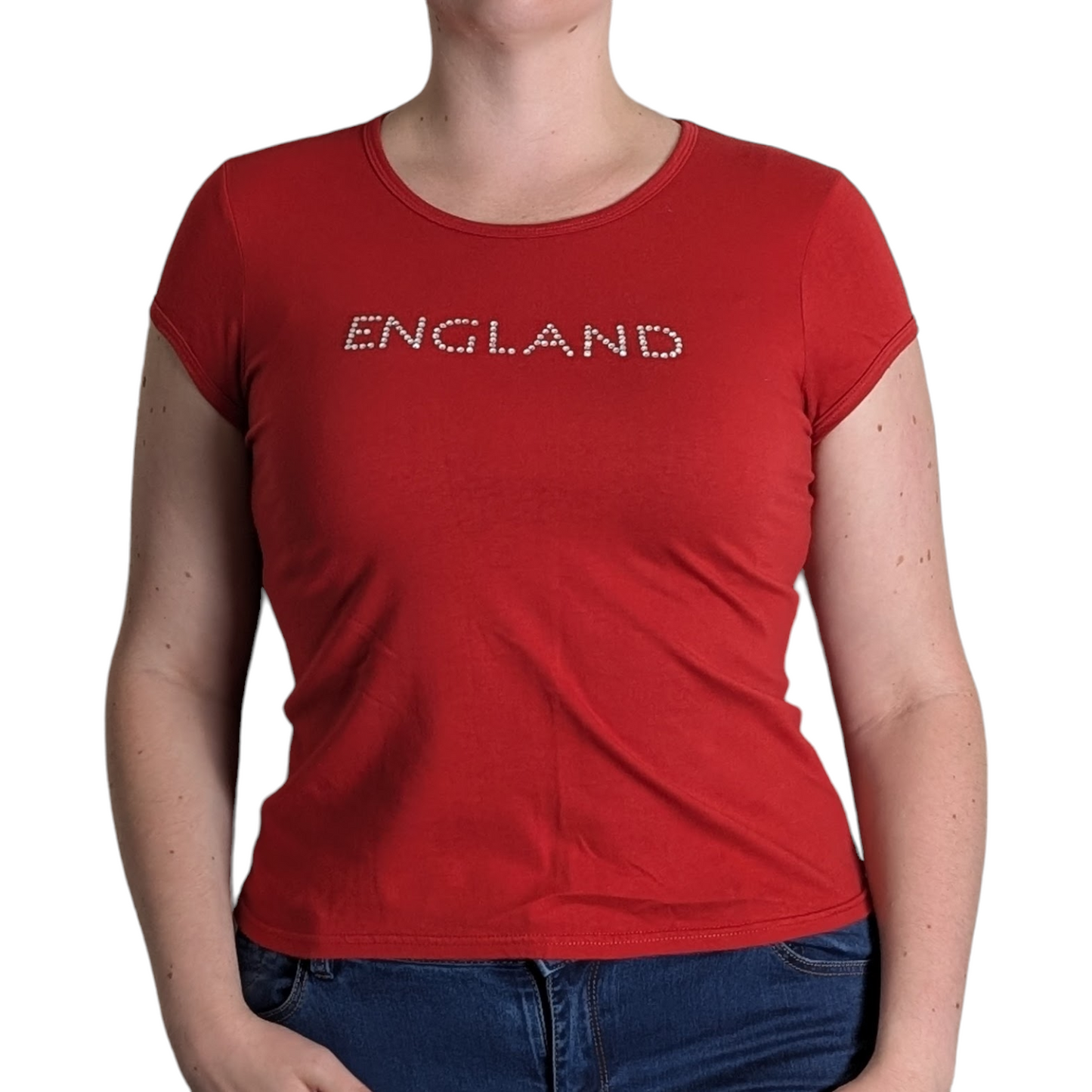 00's England Diamanté Tee