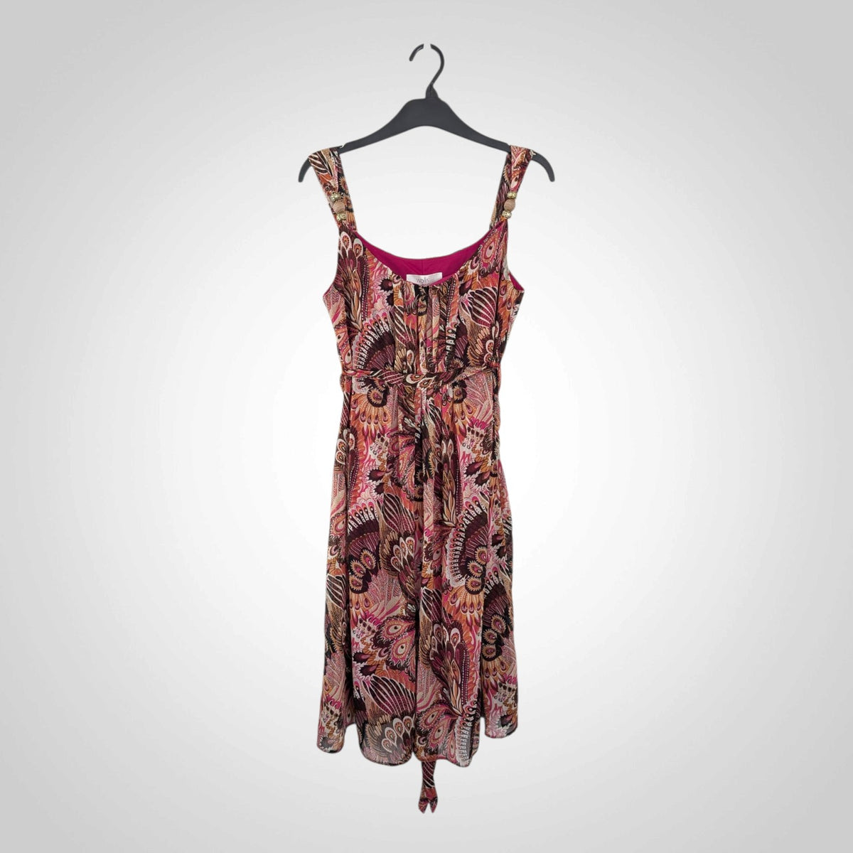 00s Magenta Boho A-Line Dress