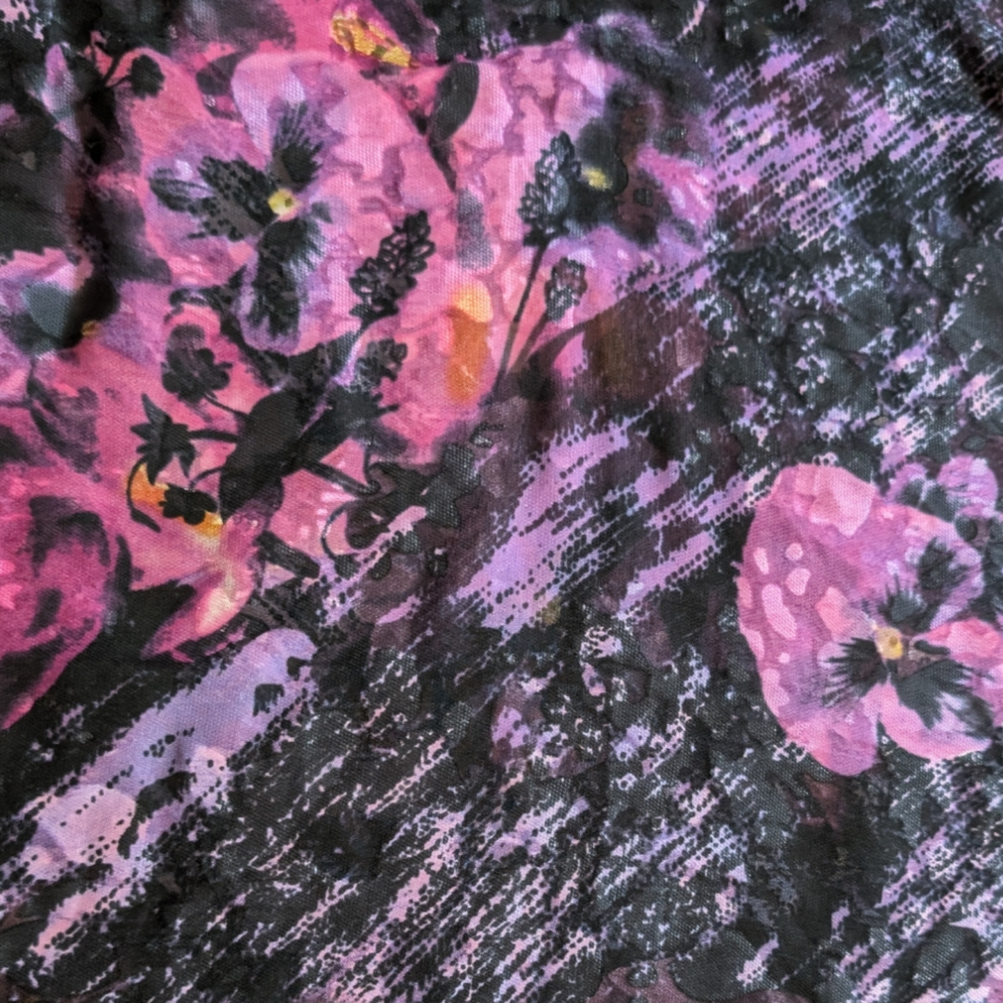 90's Purple Floral Scarf