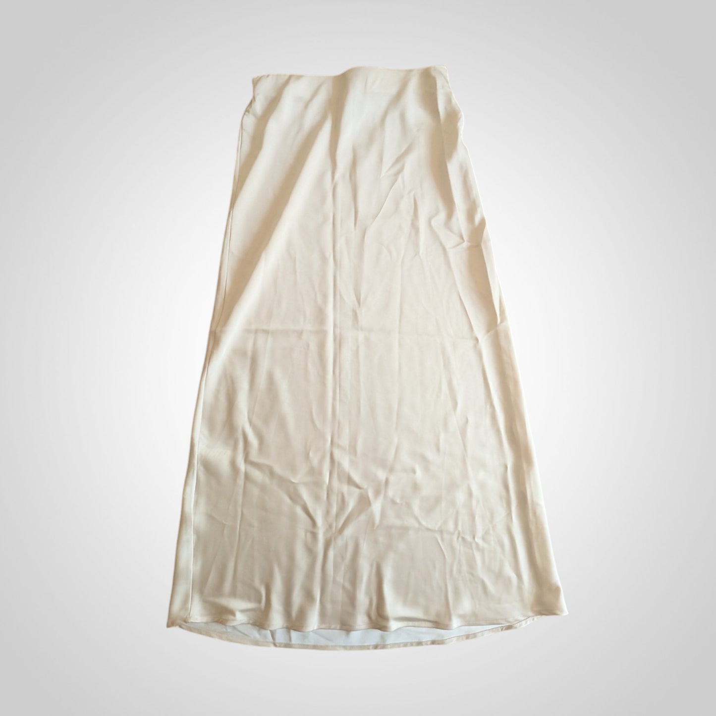 Champagne Cream Satin Slip Skirt