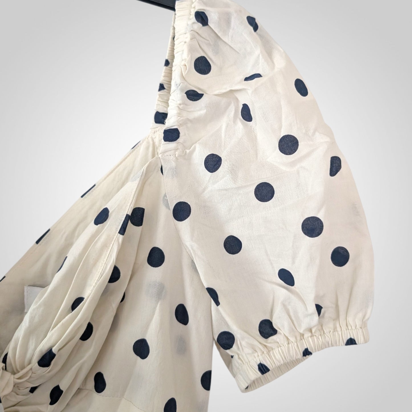 Polka Dot Ruched Mini Dress