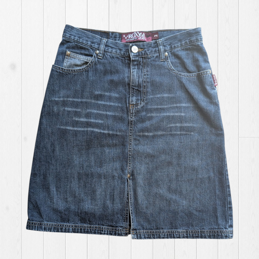 00's Roxy Denim Midi Skirt