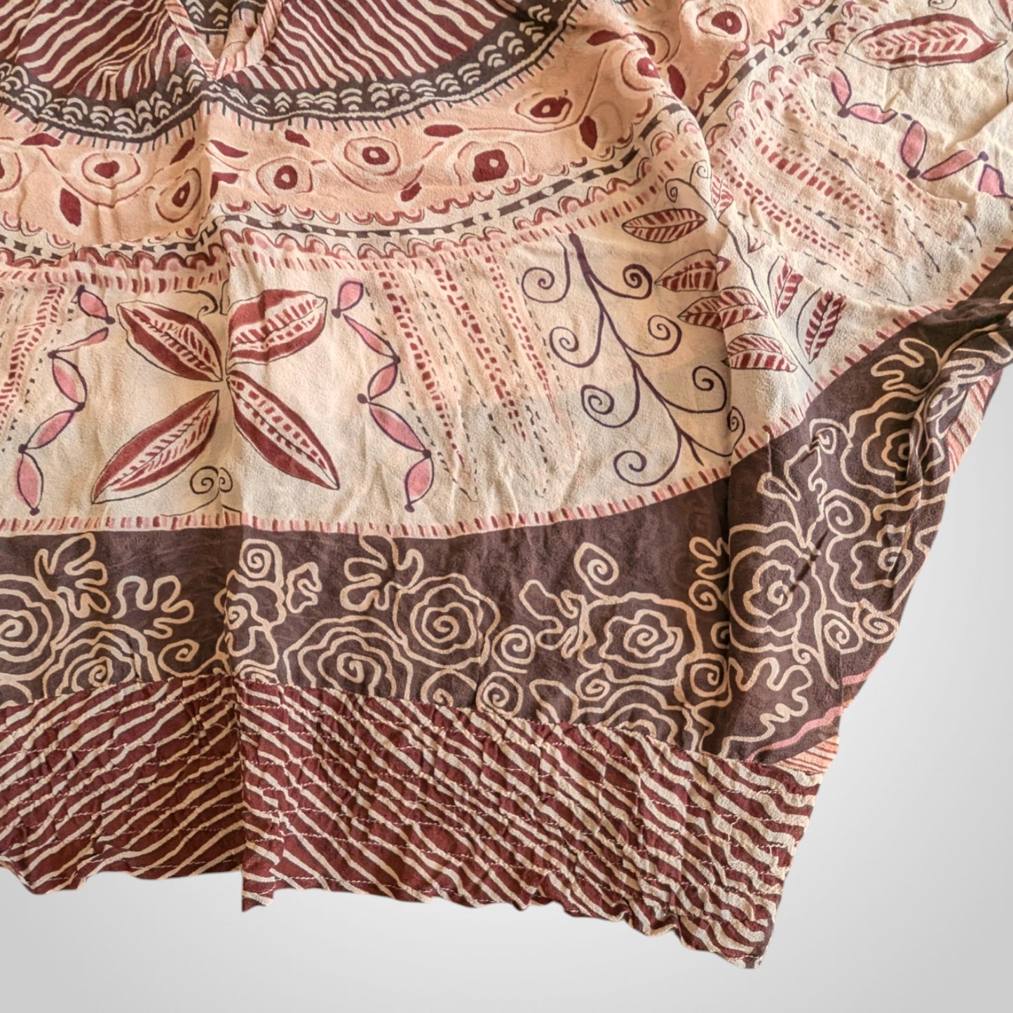 00s Boho Silk Floaty Top