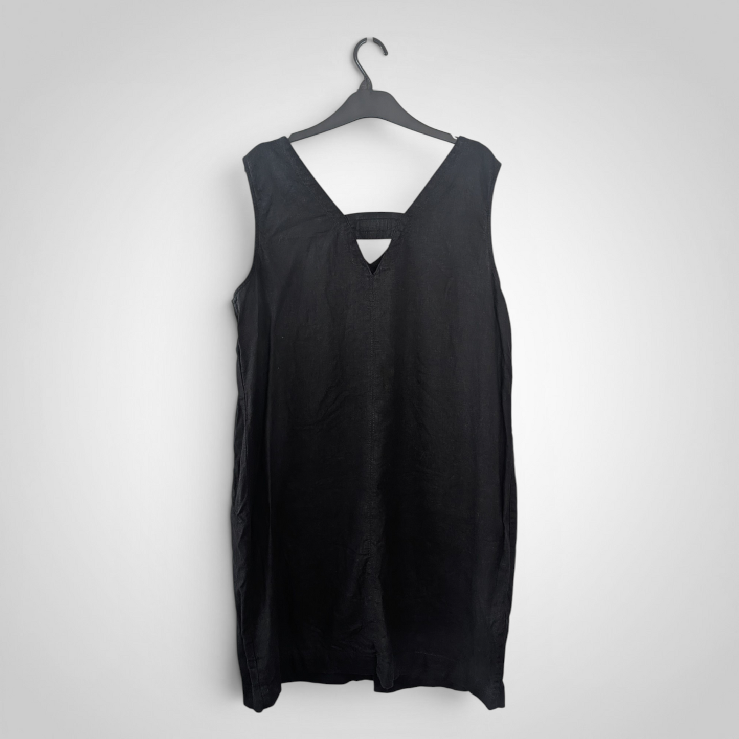 Next Linen Blend Black Dress
