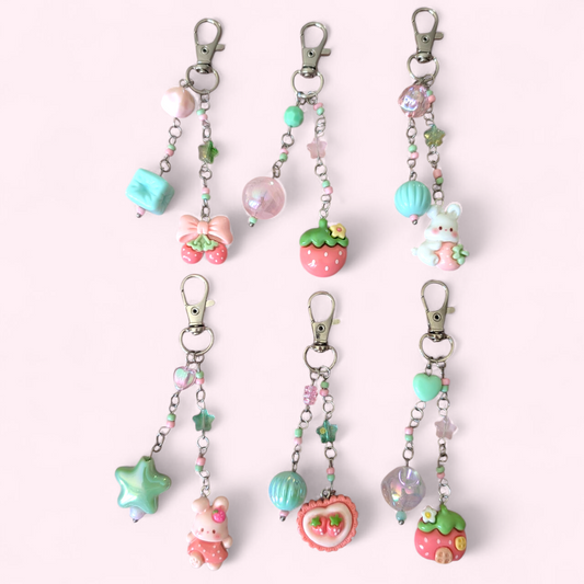 Strawb Matcha Babies Bag Charm