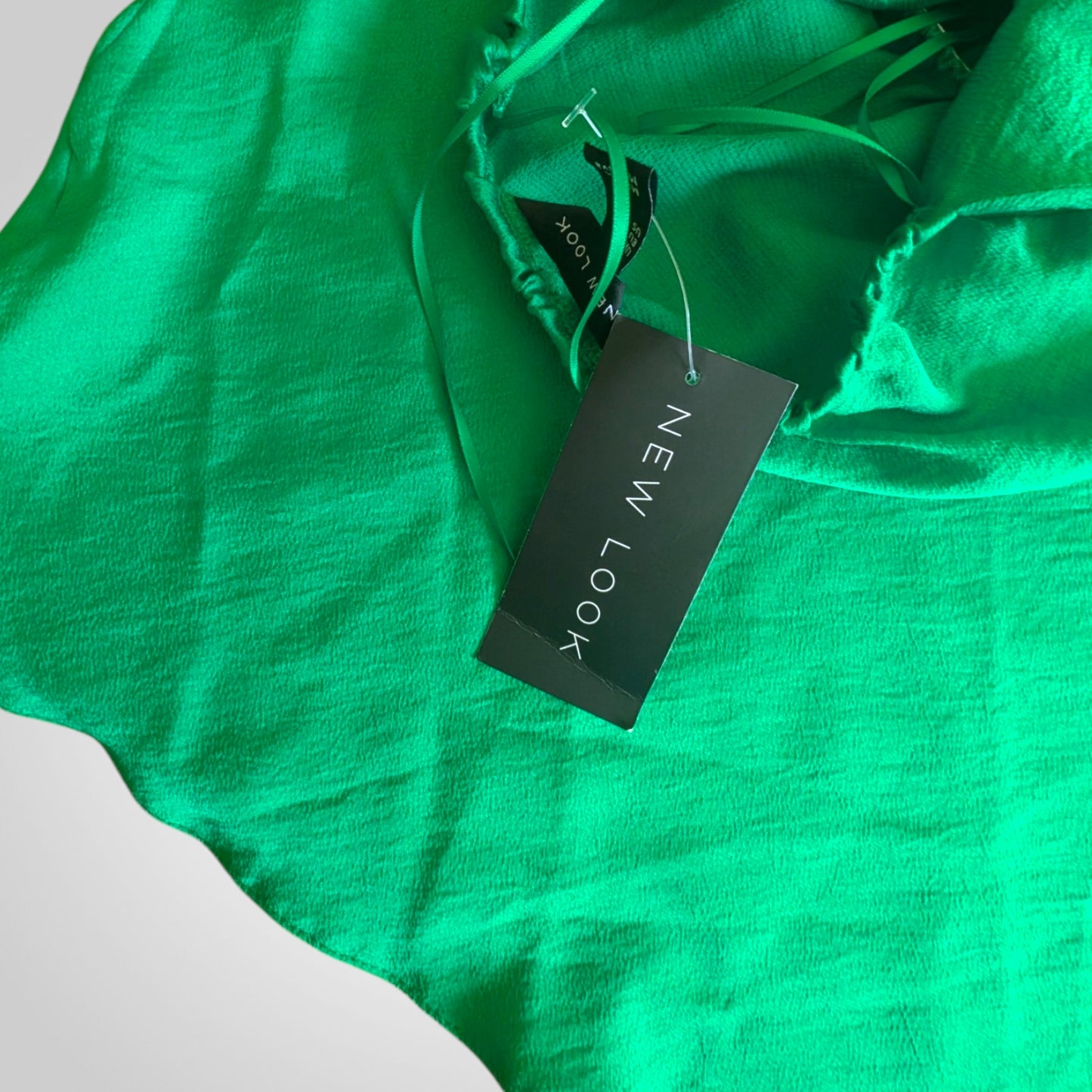 Emerald Green Twist Front Halter Neck Midi Dress