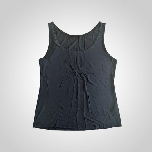 Black Soft Modal Stretch Vest Top