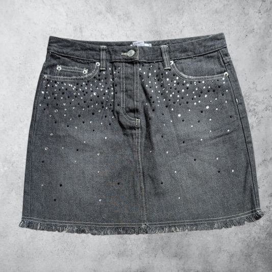 00's Grey Denim Mini