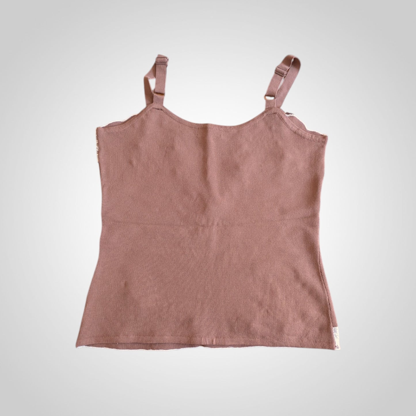 00s Brown Fairycore Applique Cami