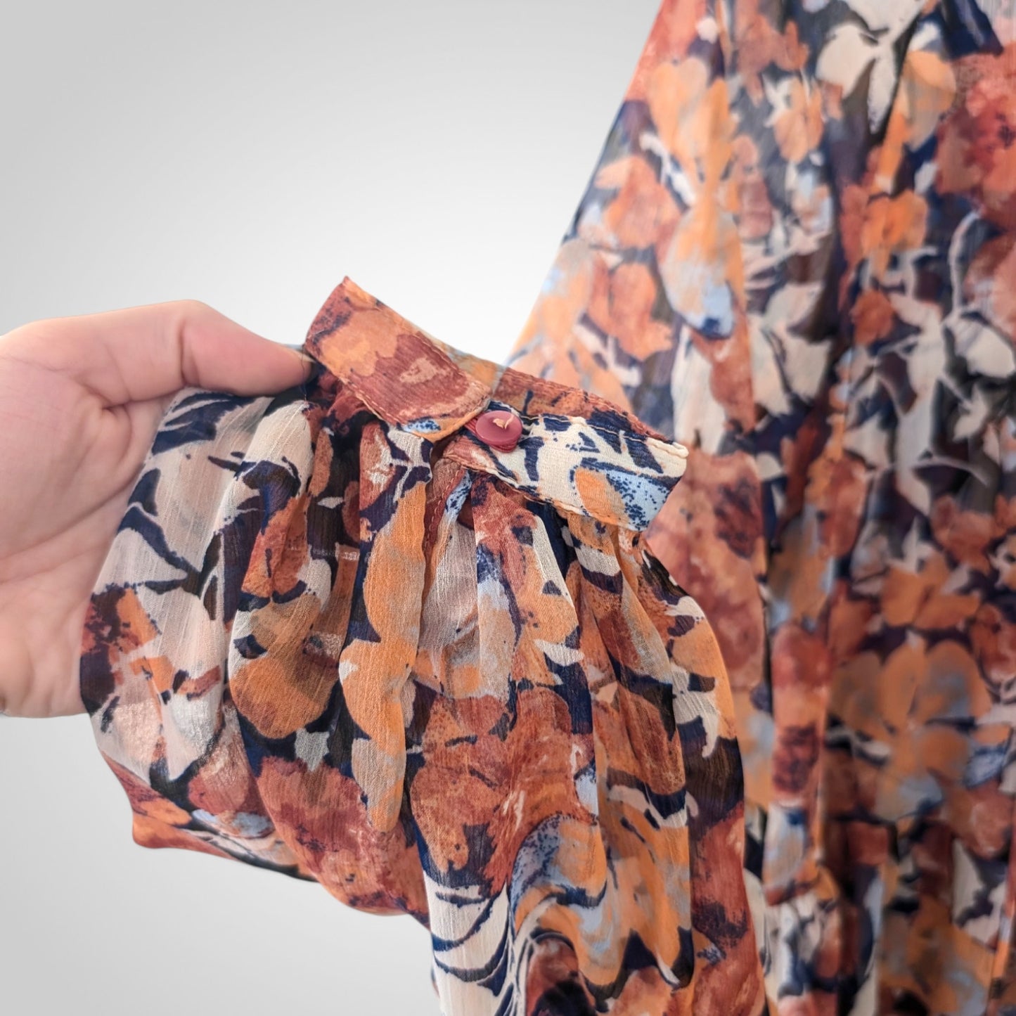 Boho Floral Kaftan Mini Dress