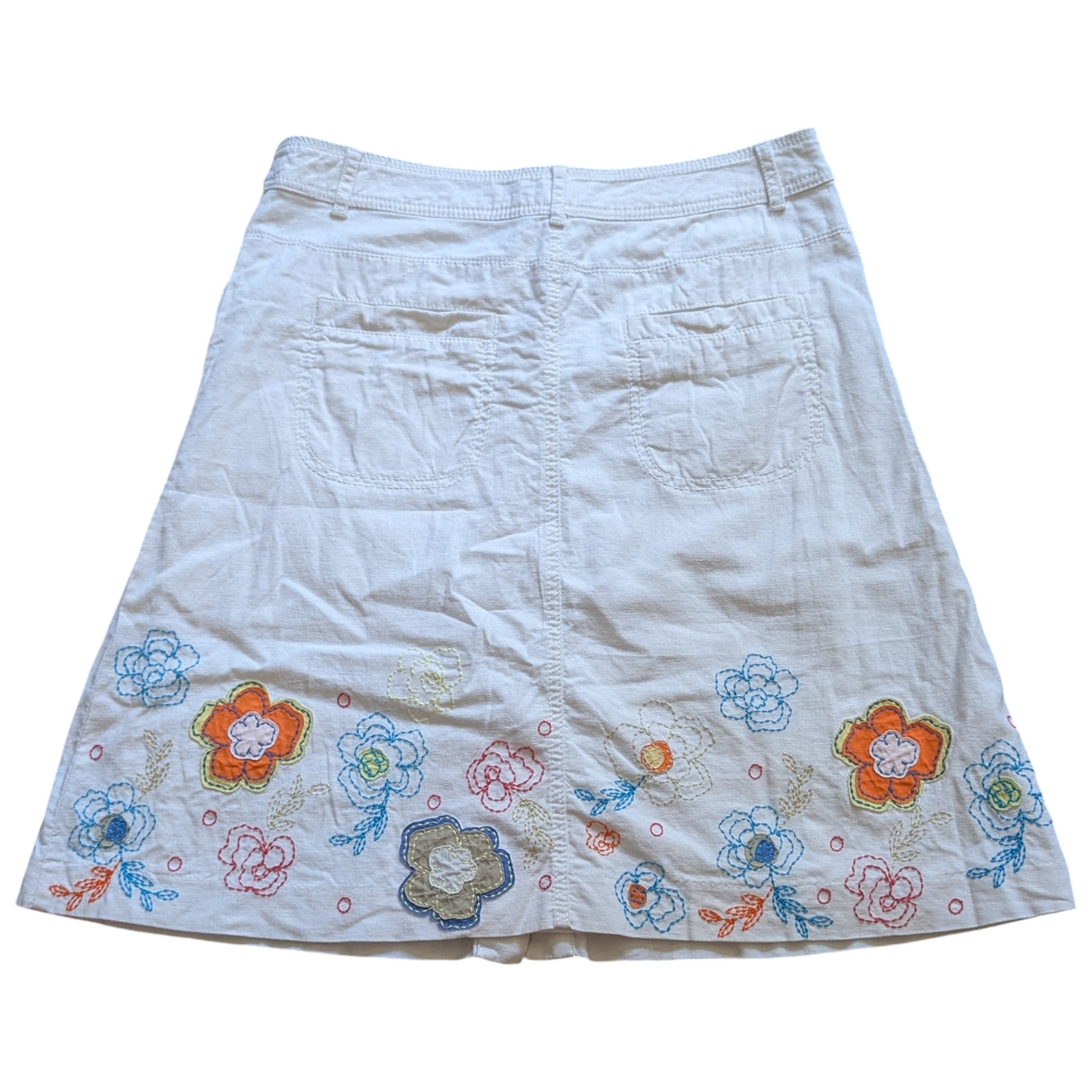 White Embroidered Skirt