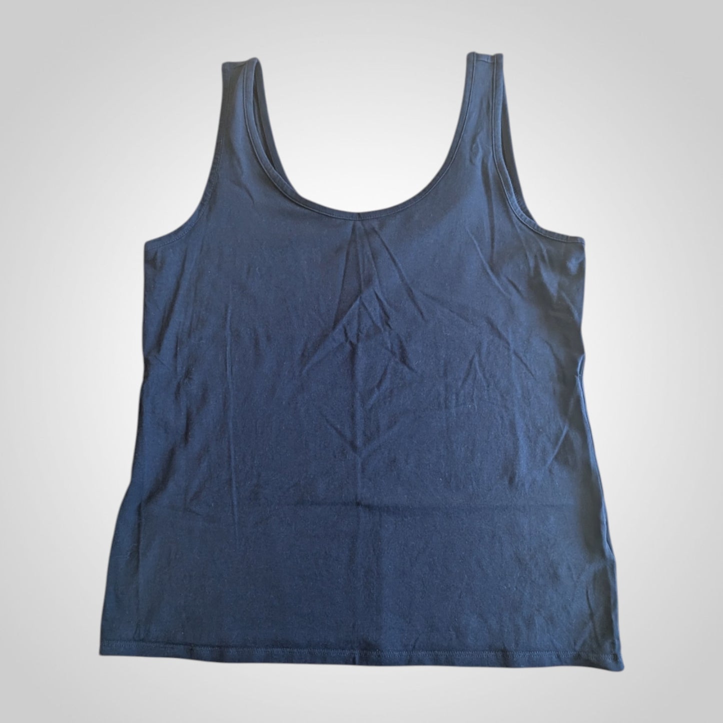 Navy Blue Thick Strap Vest Top