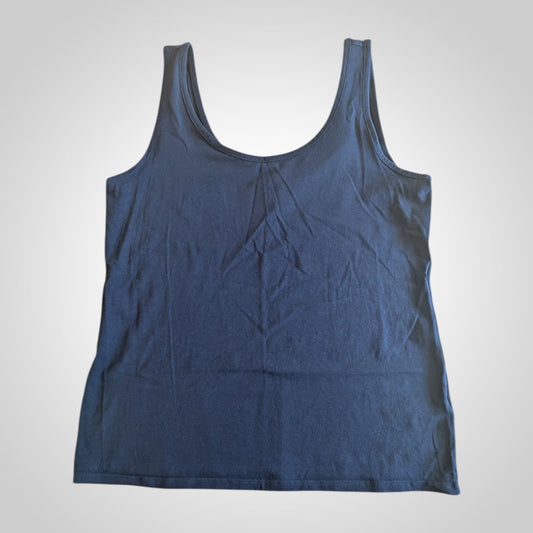 Navy Blue Thick Strap Vest Top