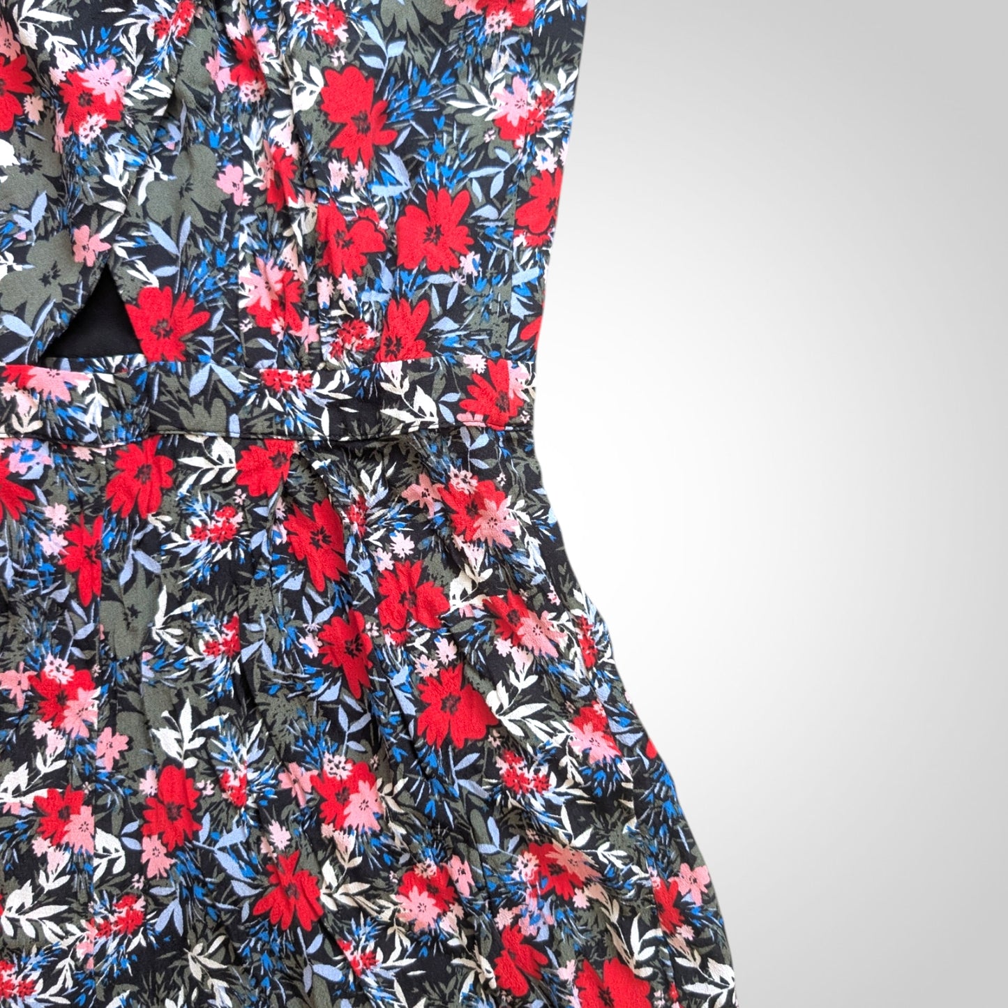 Dark Floral Crossover Playsuit