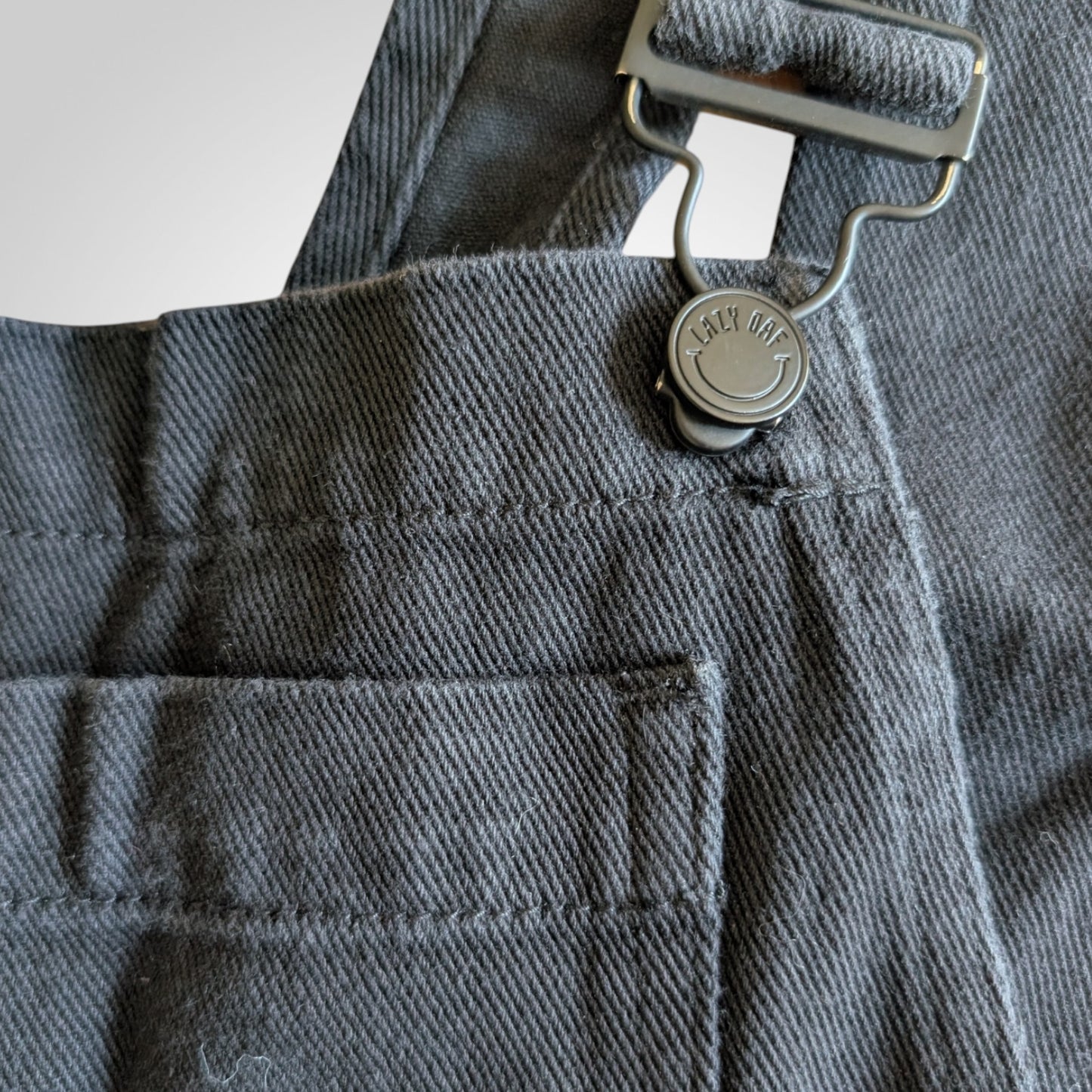 Lazy Oaf Black Denim Overalls