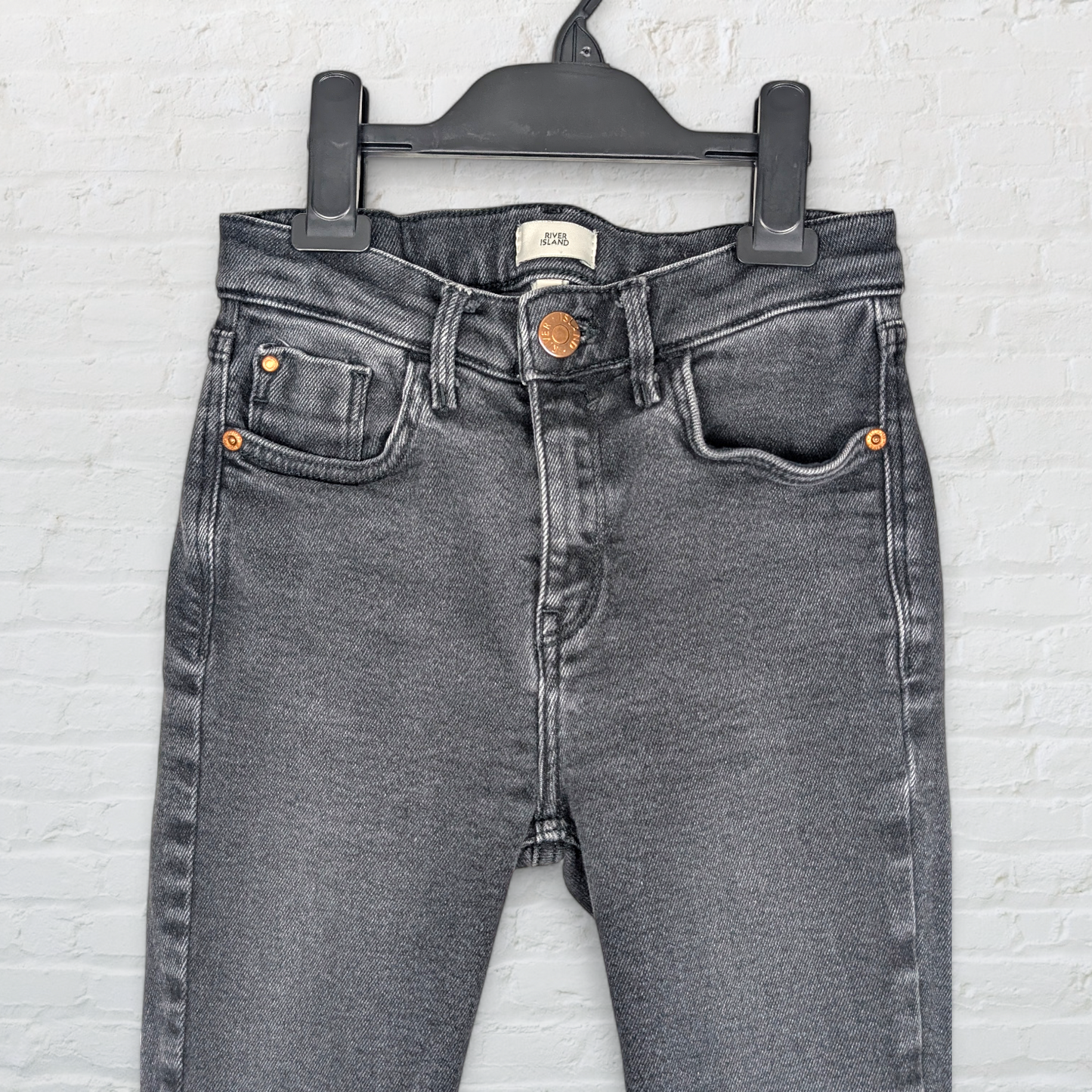 Faded Black Skinny Denim Trousers