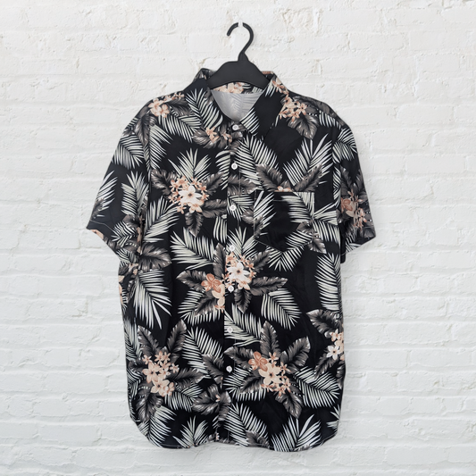 Hawaiian Black Short Sleeve Shirt