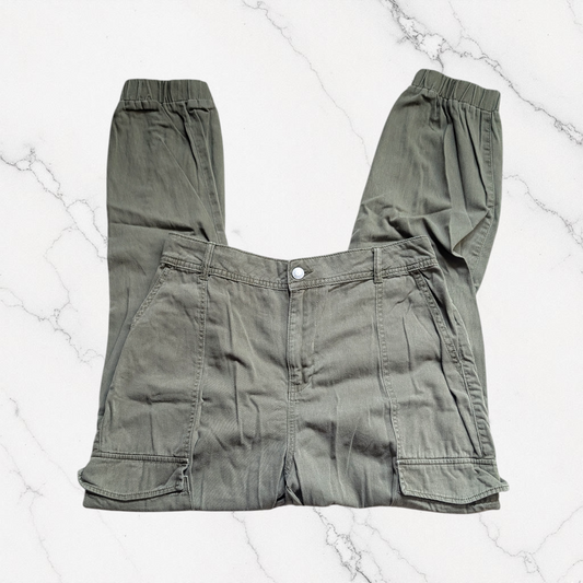 Khaki Denim Combat Cargo Trousers