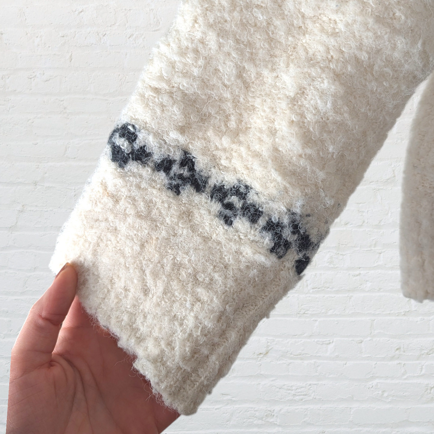 Wool Blend Nordic Boucle Knit Jumper