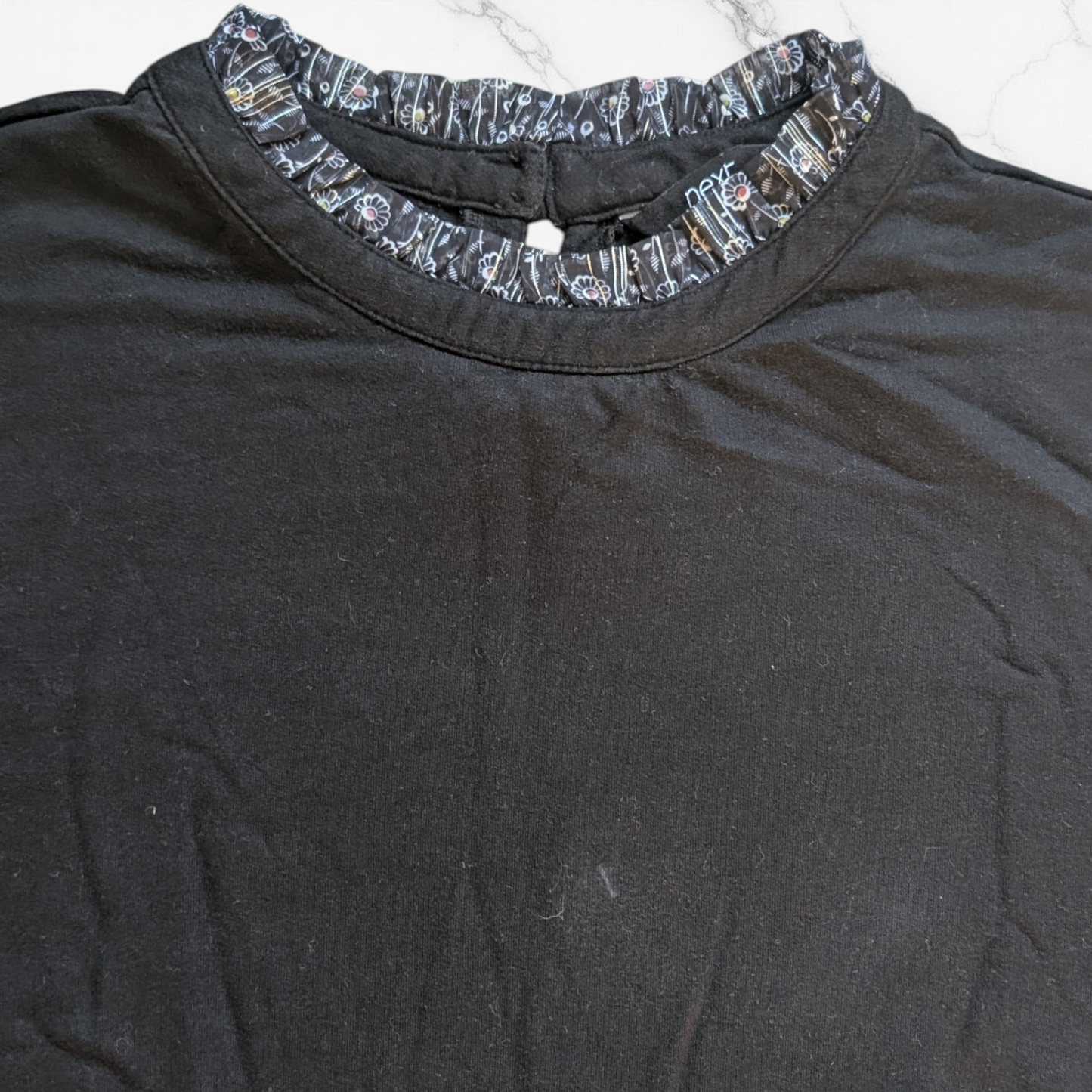 Next Black Floral Layered Look Top