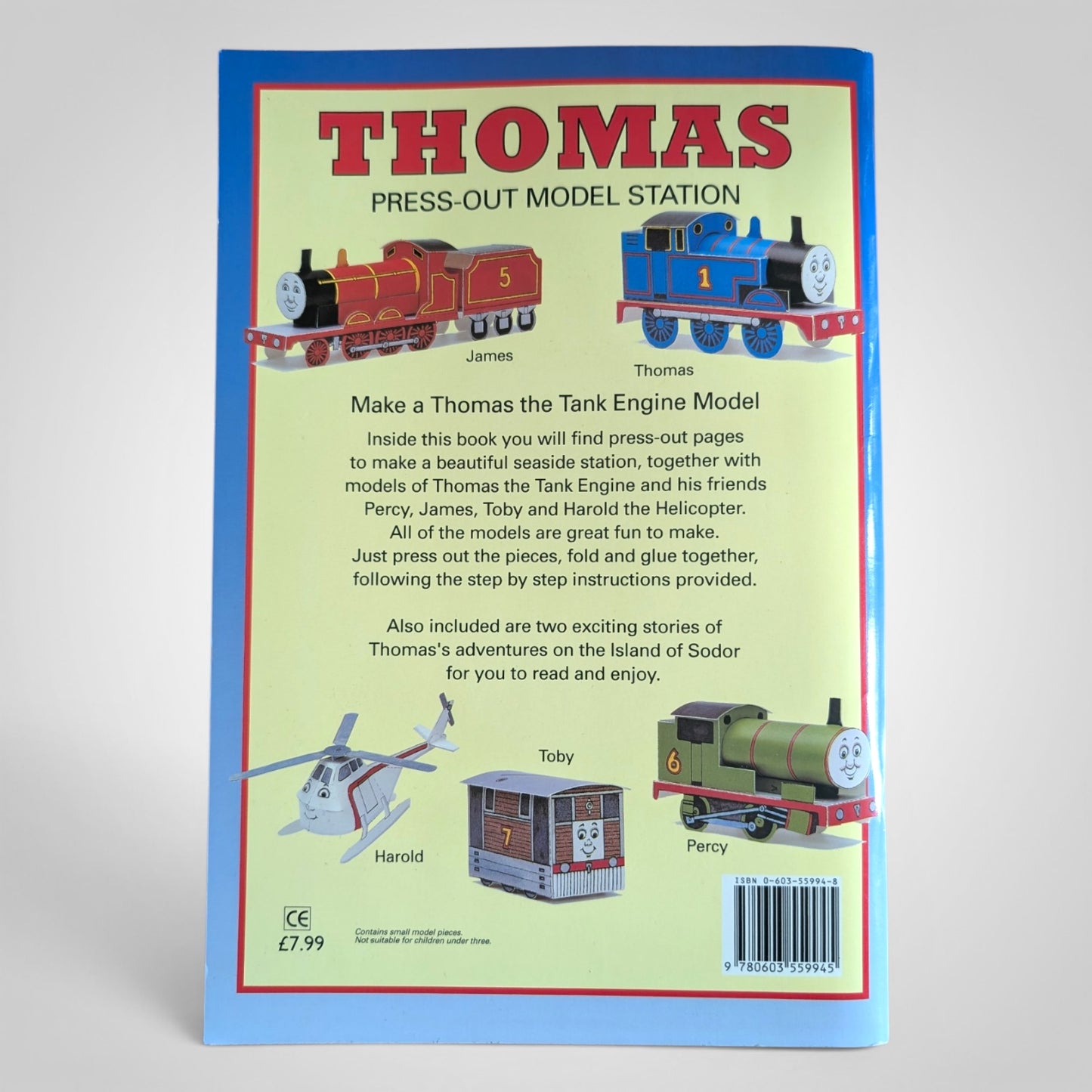 Vintage Thomas the Tank Press Out Model Station Book