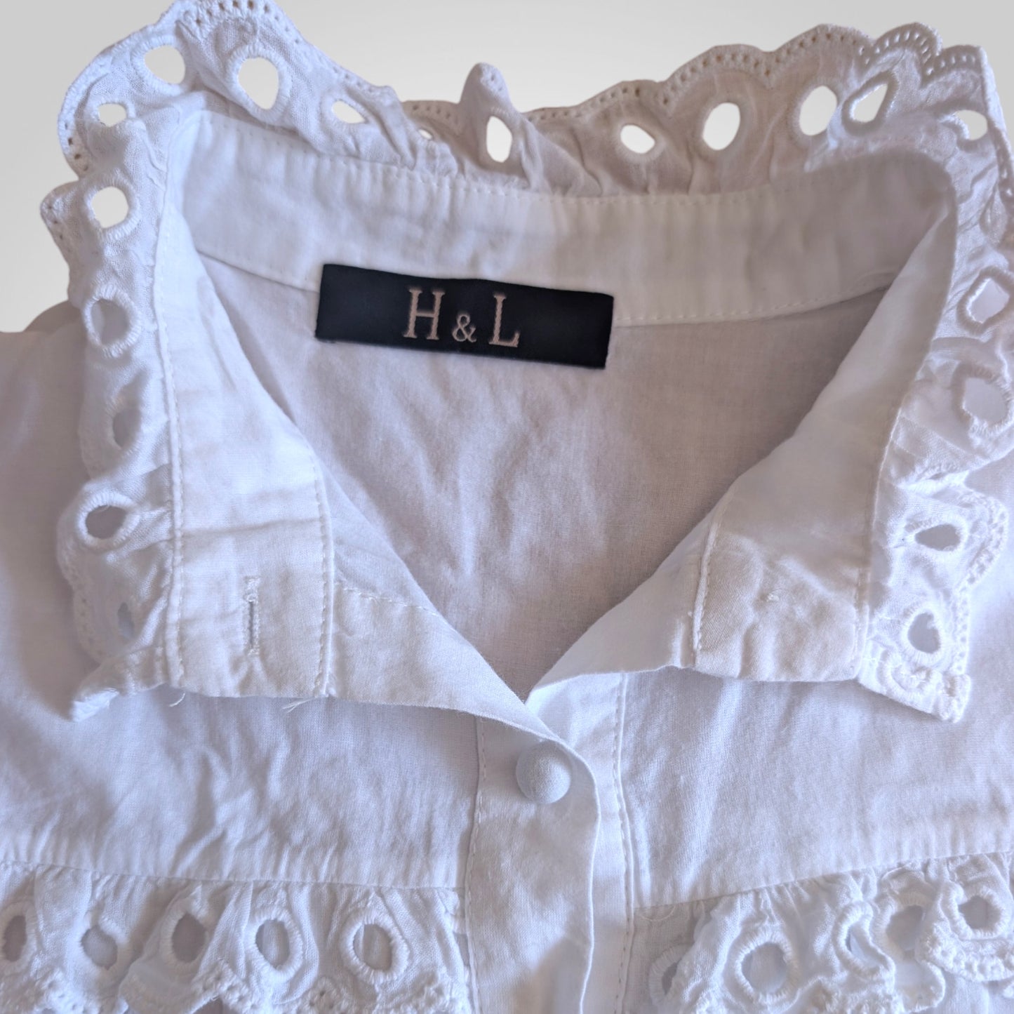 White Cotton Prairie Blouse