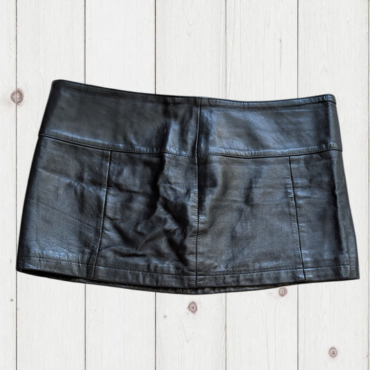 00s Leather Micro Skirt