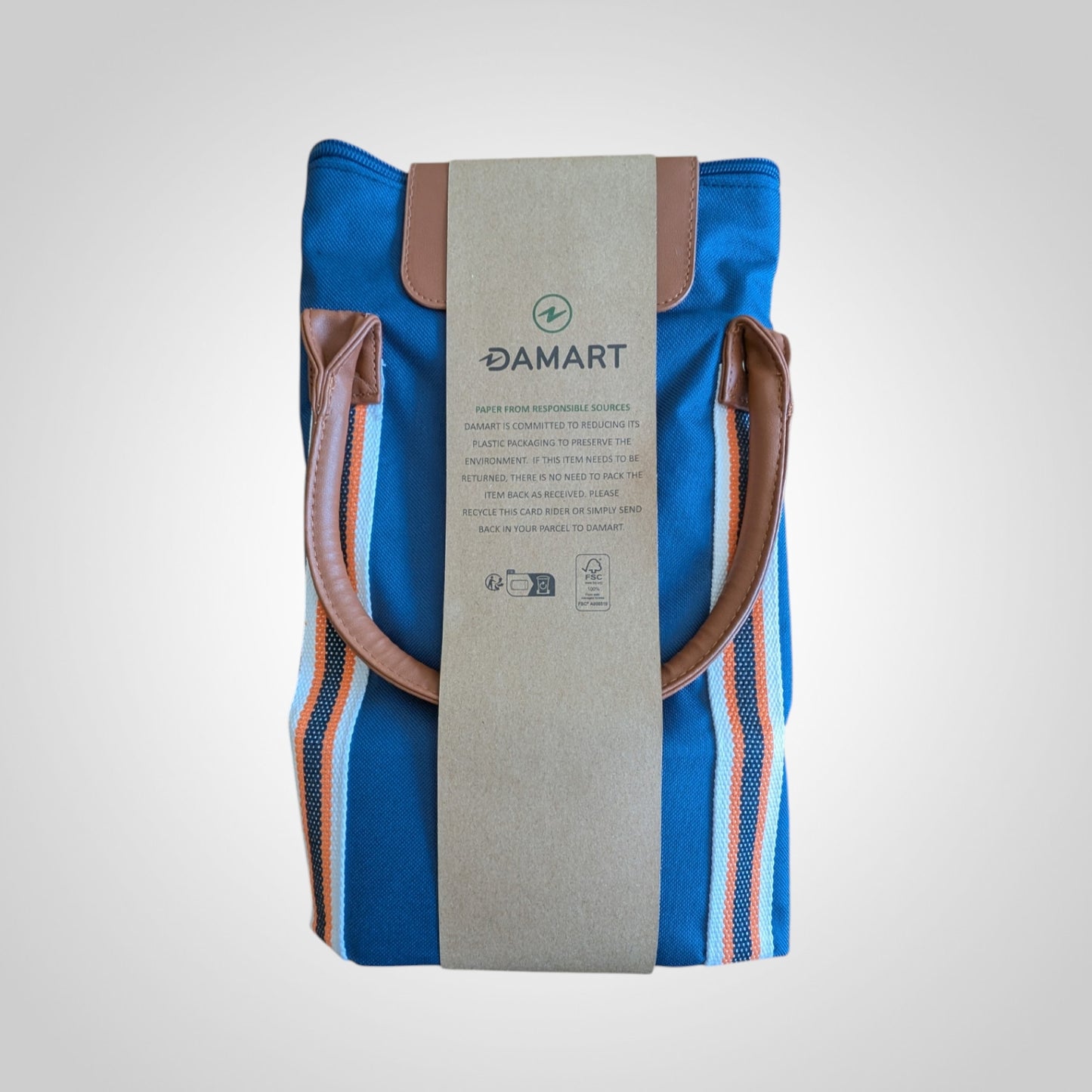 Blue Striped Weekend Travel Bag