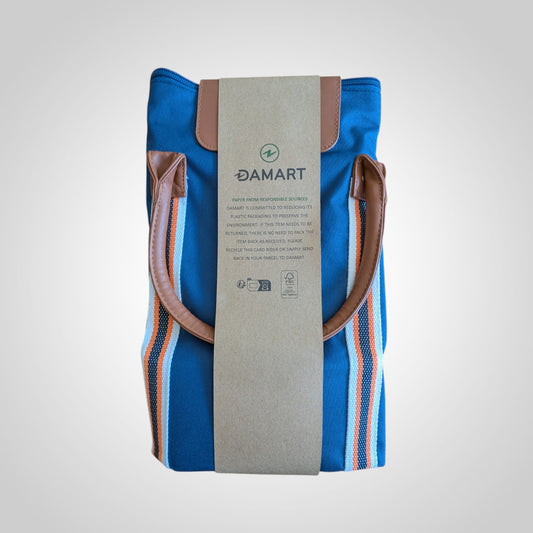 Blue Striped Weekend Travel Bag