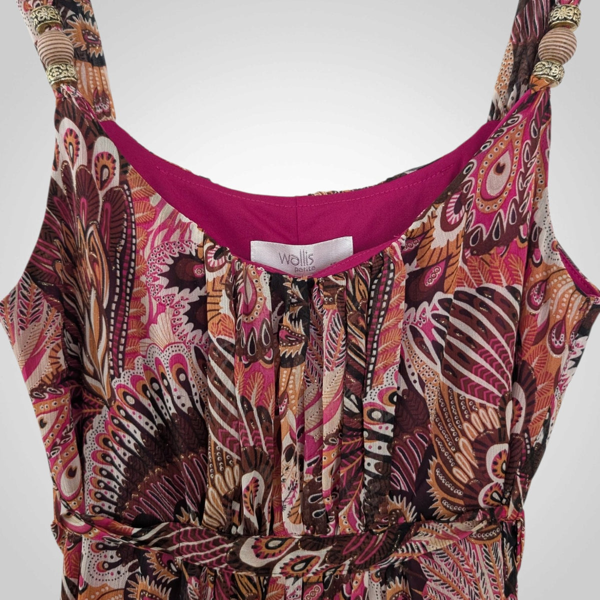 00s Magenta Boho A-Line Dress