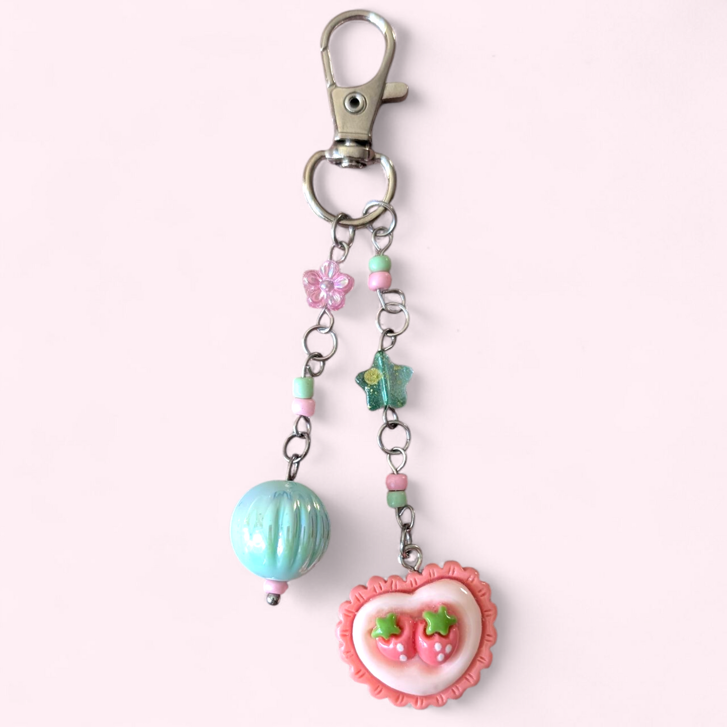 Strawb Matcha Babies Bag Charm