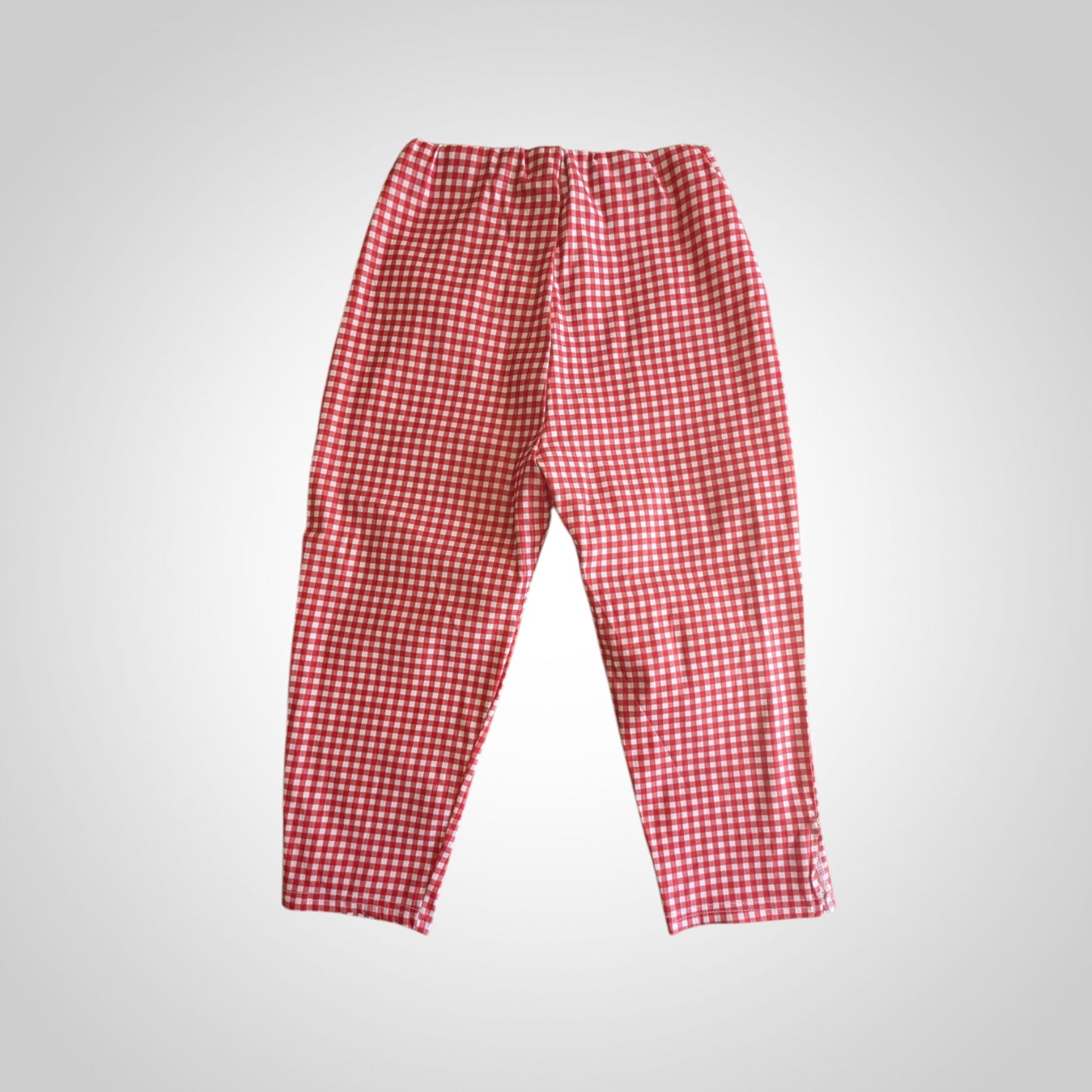 Red Gingham Capri Pants