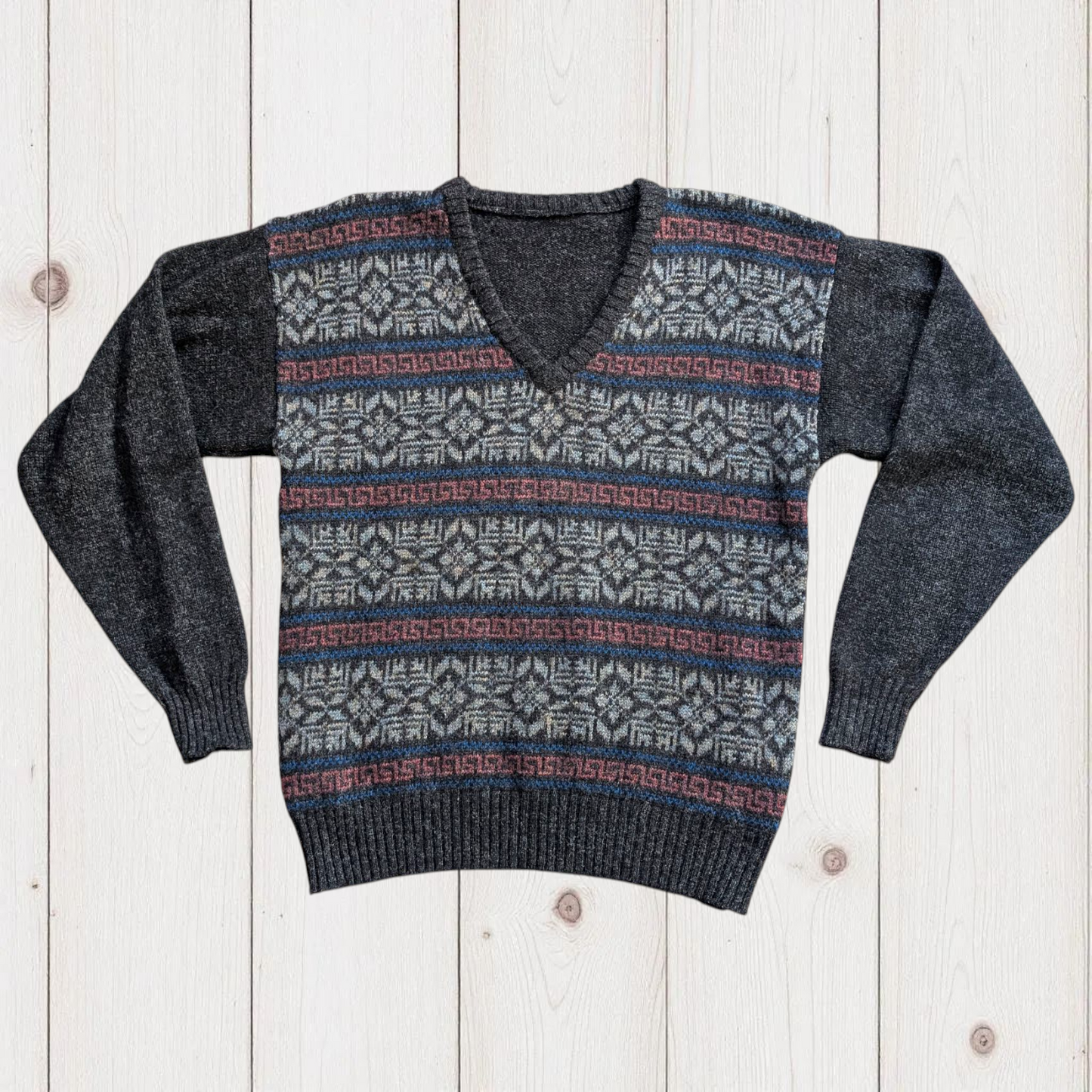 90s Vintage Patterned Jumper