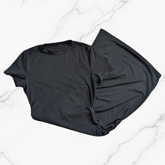 Black Ruched Side Bodycon Dress