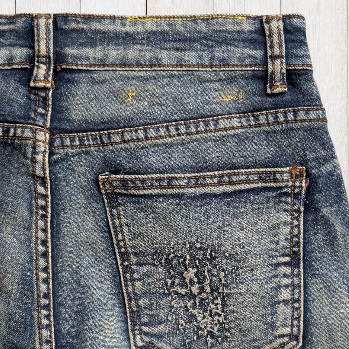 00s Patchwork Low-rise Jeans