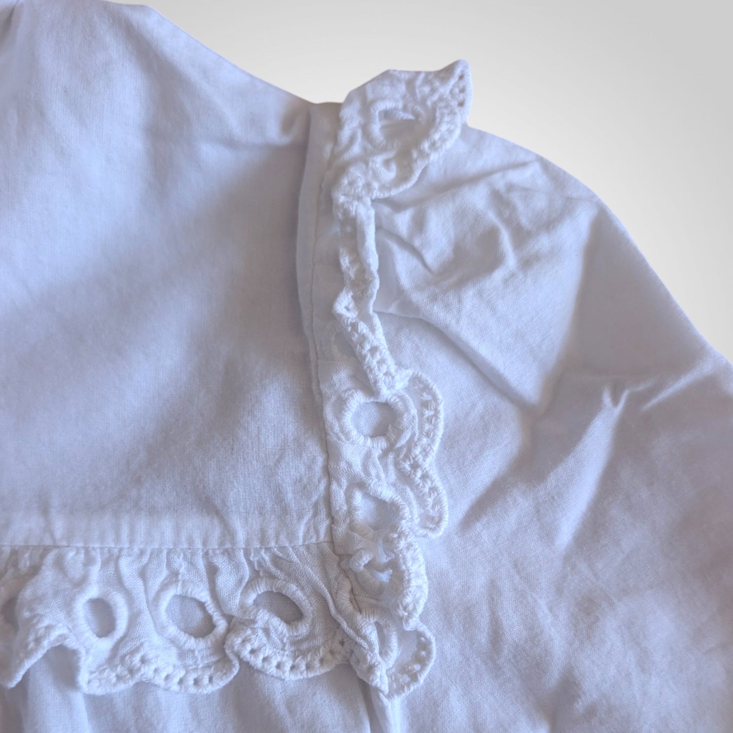 White Cotton Prairie Blouse