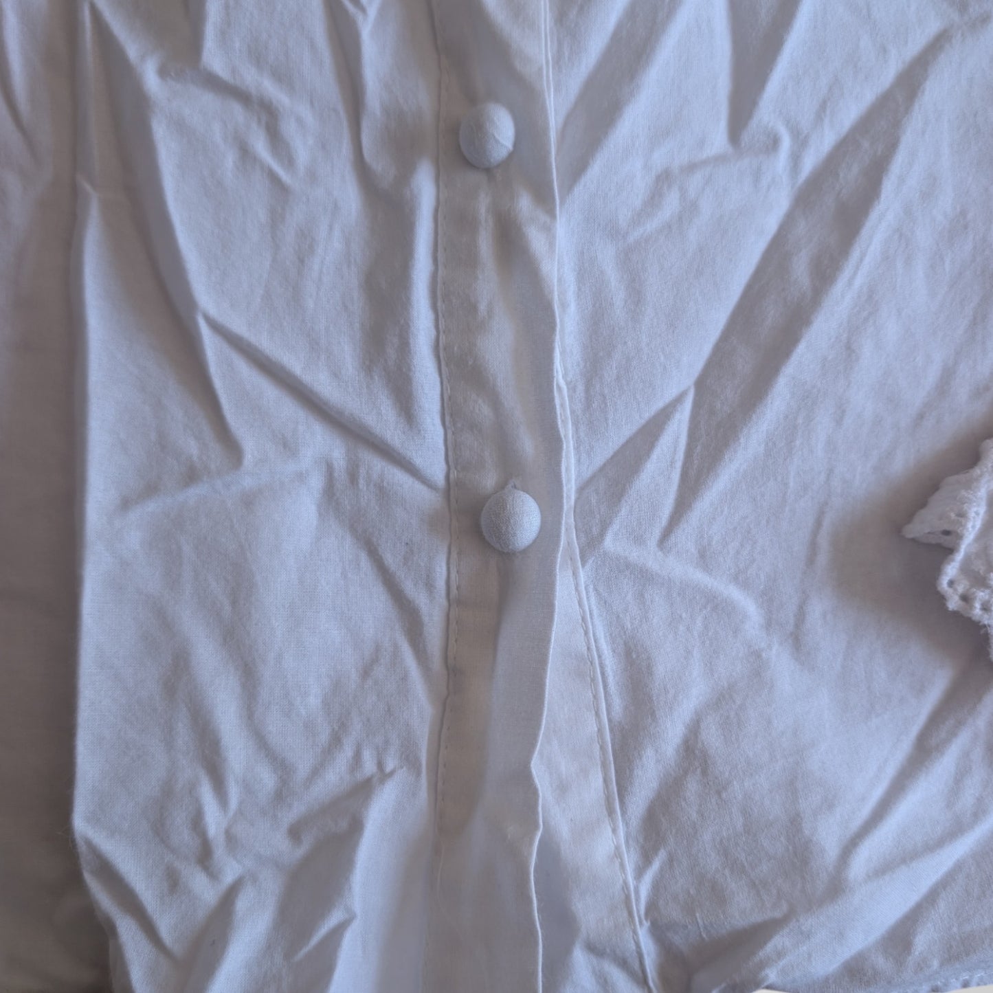 White Cotton Prairie Blouse