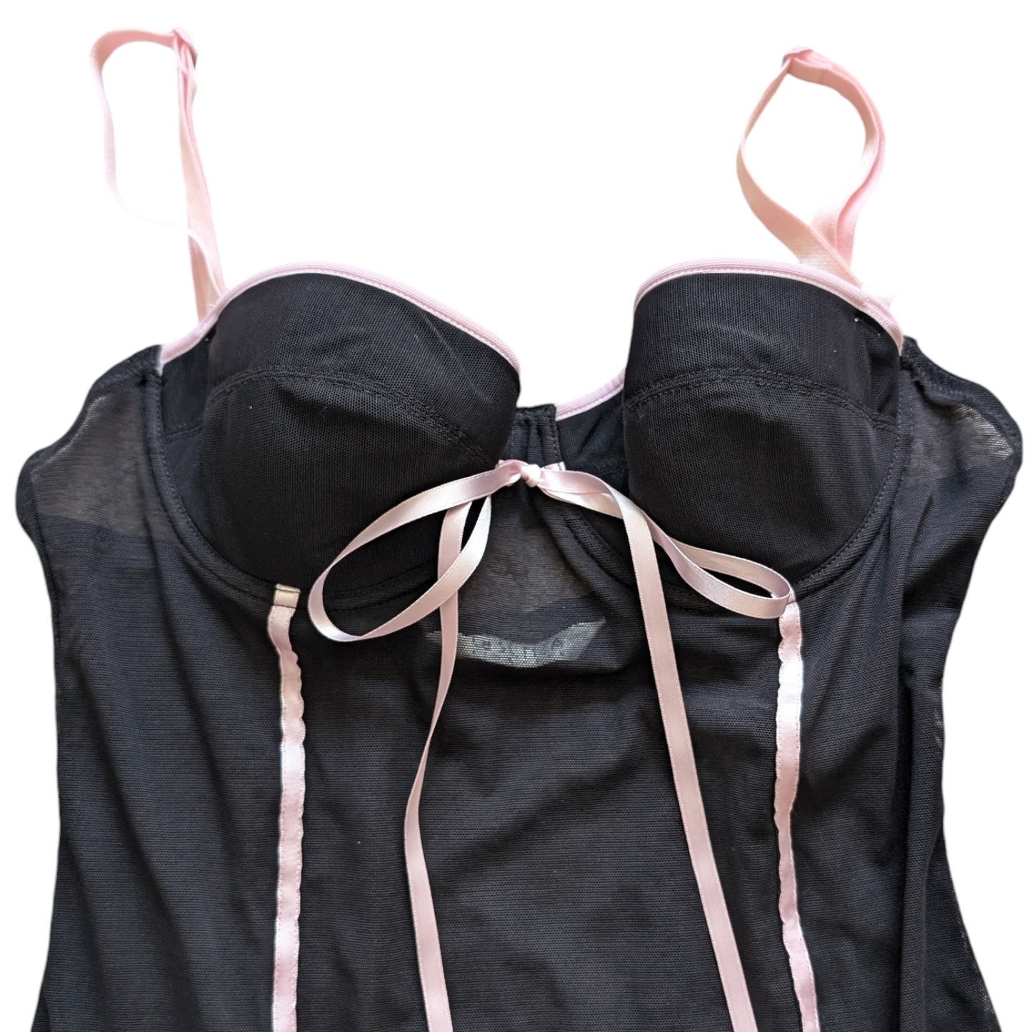 00's La Senza Black & Pink Babydoll