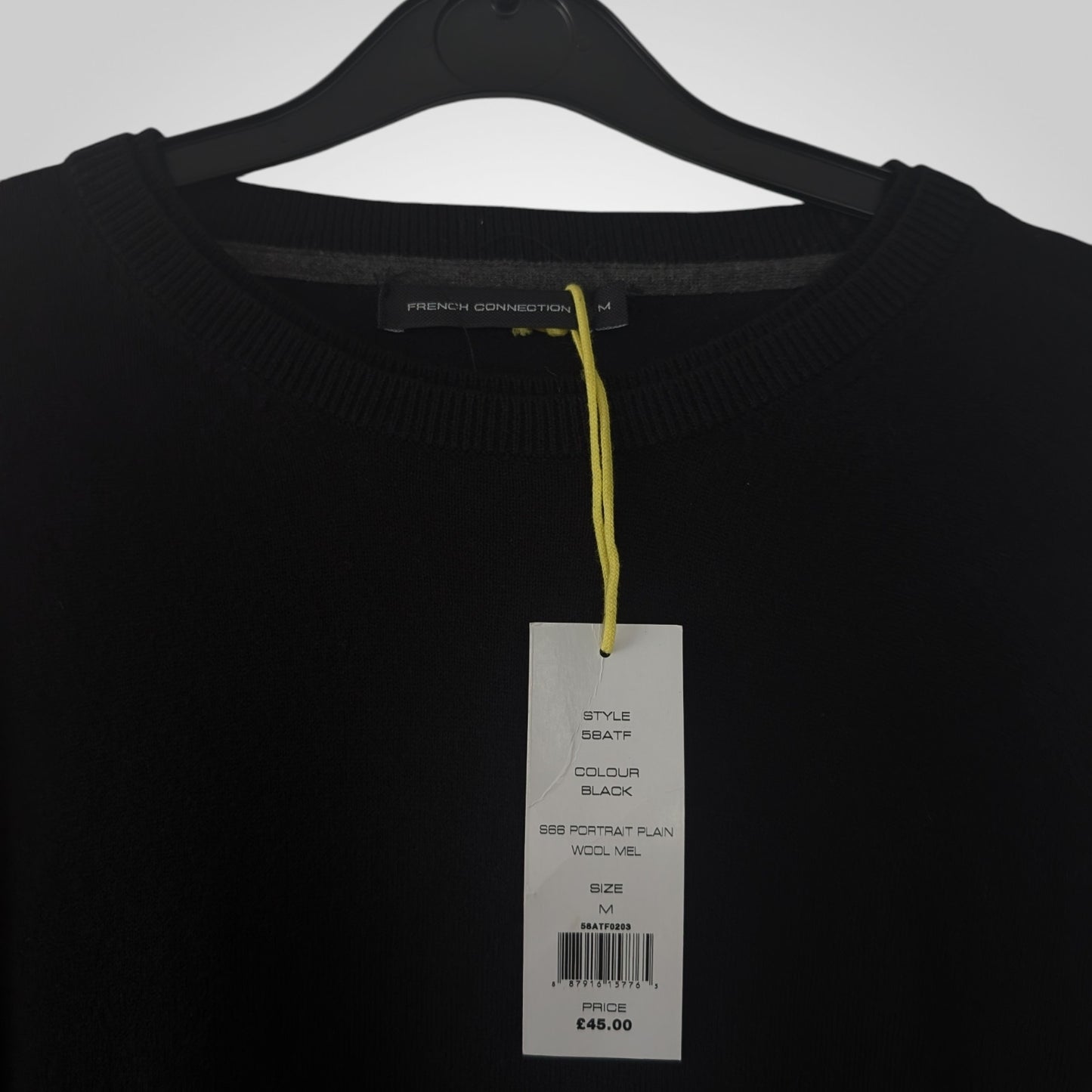French Connection Black Wool Blend Jumper