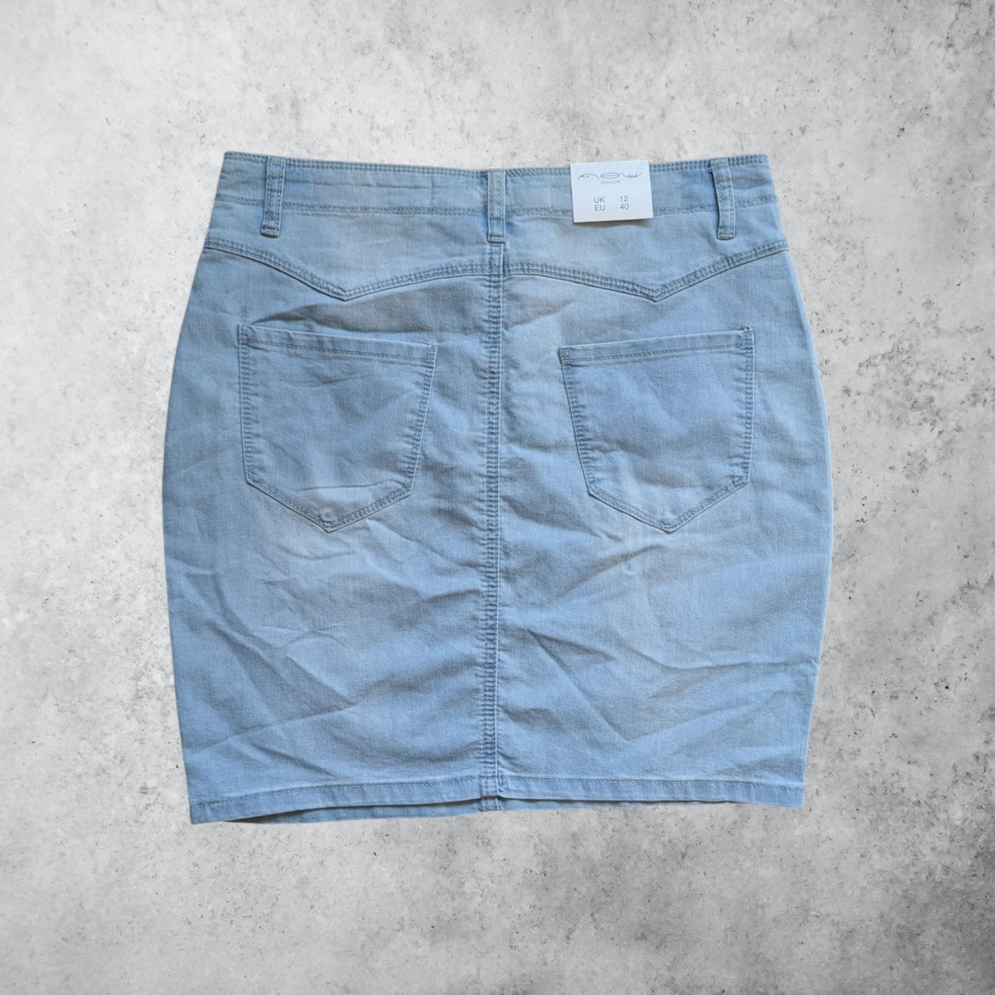 00's Deadstock Denim Pencil Skirt