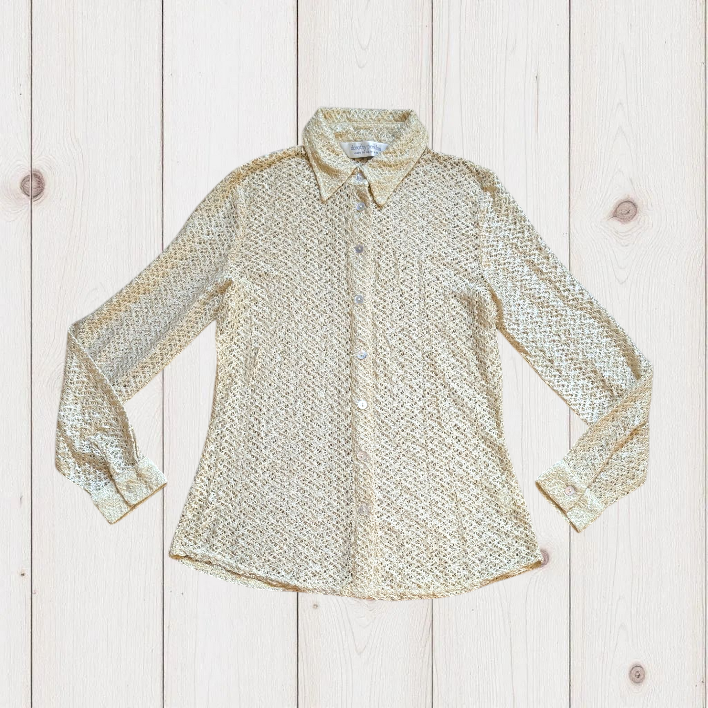 90's Cream Sheer Blouse